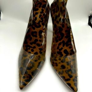 Fashion nova clear pumps (Cheetah print design)